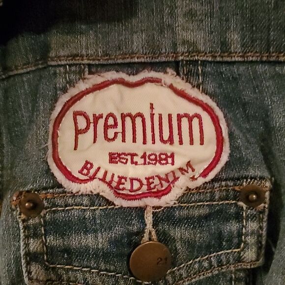 2.1 Denim Jean Vest with Patches M - Picture 4 of 8